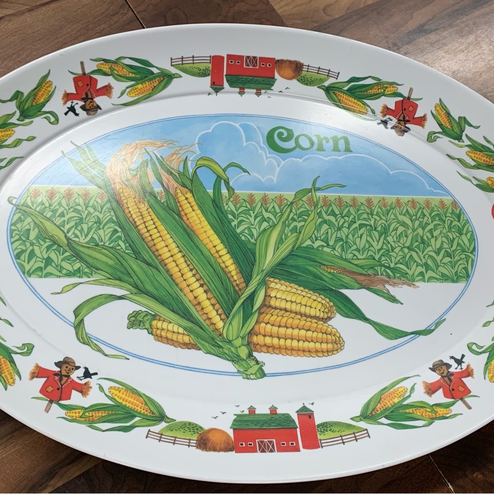 Vintage Brookpark Thanksgiving Platter Turkey Tray 21” x 15” #1521 Cottagecore